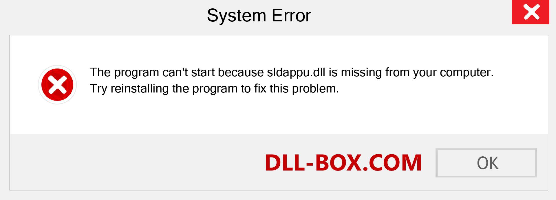  sldappu.dll file is missing?. Download for Windows 7, 8, 10 - Fix  sldappu dll Missing Error on Windows, photos, images